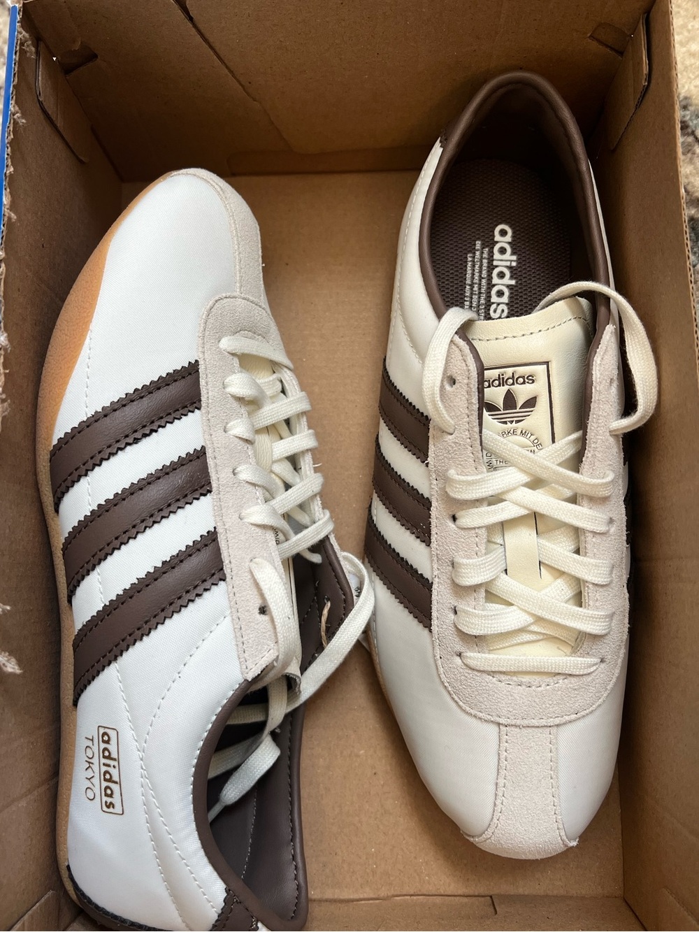 Adidas Tokyo W Women’s 6.5 Off White Brown Suede Gum Sole Sneakers NIB - Picture 12 of 13